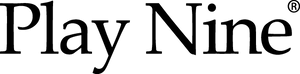 Black logo for Play Ninee, the card game of golf.