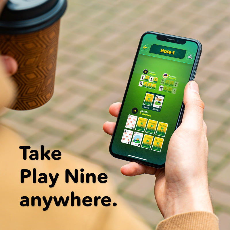 Play Nine app for ios and android mobile devices. The Play Nine Card Game App for Apple and Android.