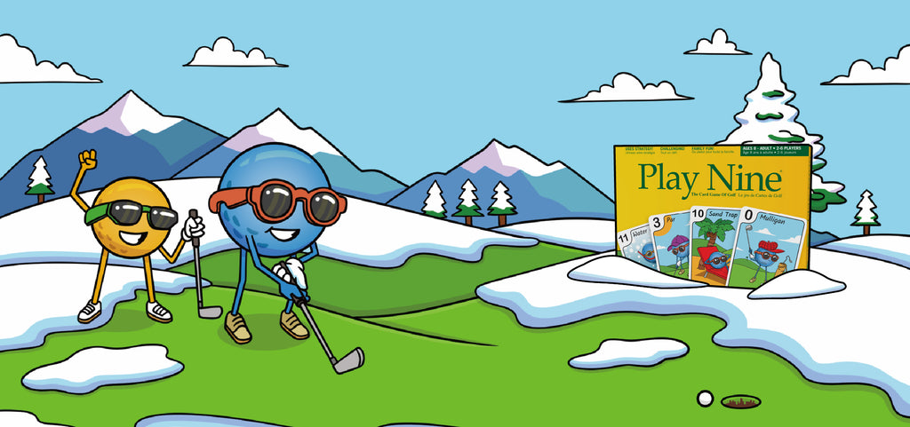 Enjoy some Winter time fun with the Play Nine Golf Card game. Perfect for all ages at game night and ideal for all ages.