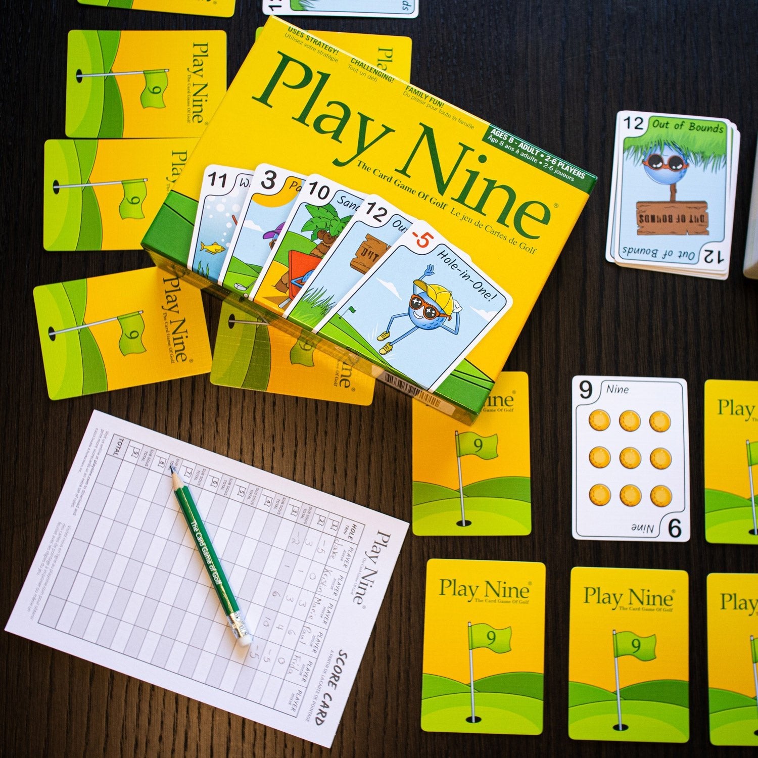 (New Look) Play Nine: The Card Game Of Golf! 4 Pack Bundle